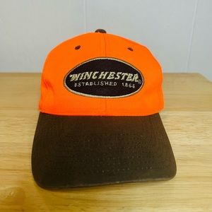 Hunters Orange Vintage Winchester Hunting Cap Baseball Hat